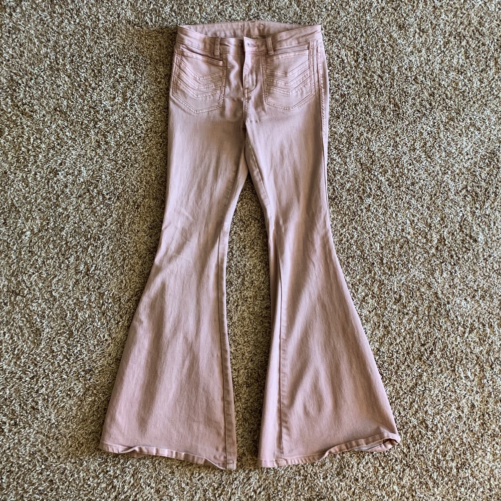 Free people high waisted flared jeans